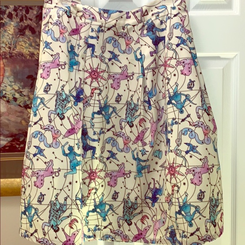 ModCloth zodiac pleated skirt